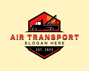 Crane Truck Transport logo design