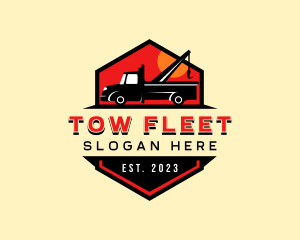 Crane Truck Transport logo design