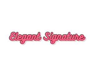 Retro Feminine Script logo design