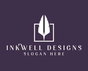 Stationery Feather Quill Writing logo