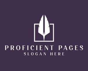 Stationery Feather Quill Writing logo