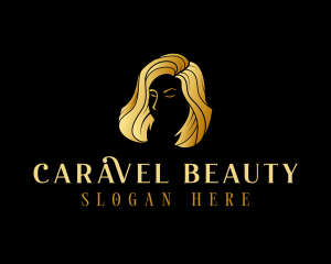 Golden Beauty Hair Stylist logo design