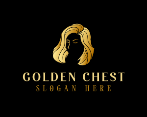 Golden Beauty Hair Stylist logo design