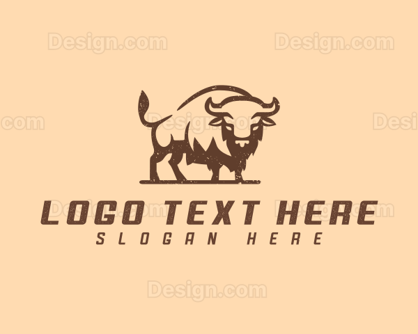 Rustic Bison Ranch Logo