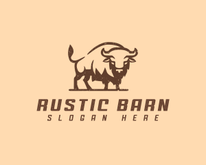 Rustic Bison Ranch logo design