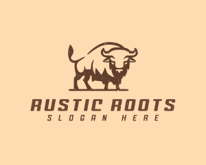 Rustic Bison Ranch logo design