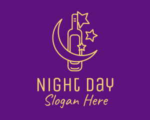 Night Wine Bar logo design