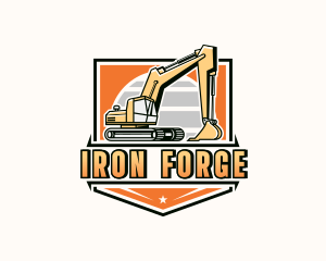 Industrial Excavator Contractor logo design