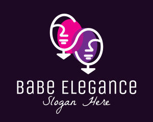 Elegant Face Mirror logo design