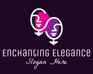 Elegant Face Mirror logo design