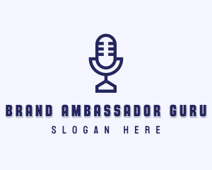 Studio Microphone Podcast logo design