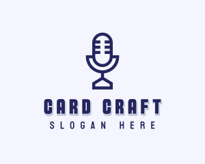 Studio Microphone Podcast logo design