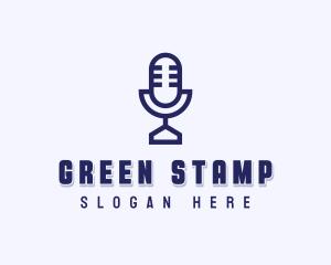 Studio Microphone Podcast logo design