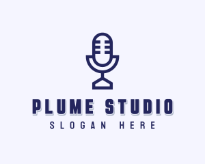 Studio Microphone Podcast logo design