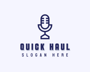 Studio Microphone Podcast logo design