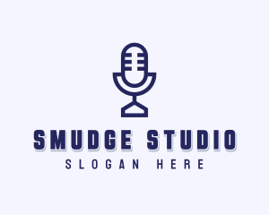 Studio Microphone Podcast logo design