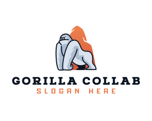 Gorilla Beast Animal  logo design