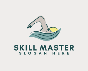 Professional Swimming Pool Trainer logo design