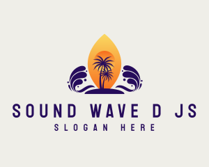 Surfboard Summer Resort logo design