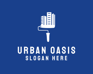 Urban Building Paint Roller logo design