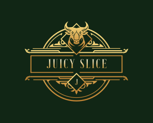 Luxury Bull Head logo design