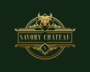 Luxury Bull Head logo design