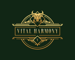 Luxury Bull Head logo design