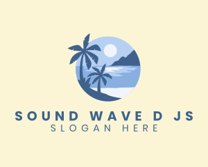 Beach Front Island Resort logo design