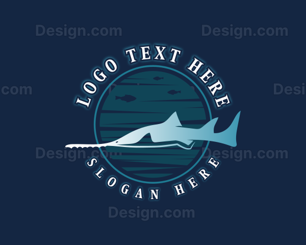 Sawfish Marine Wildlife Logo