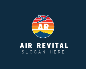 Airplane Mountain Travel logo design