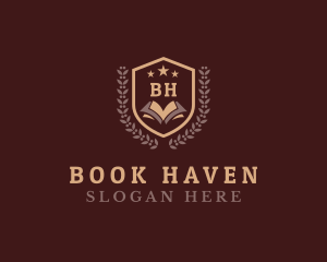 Book Shield Education logo design