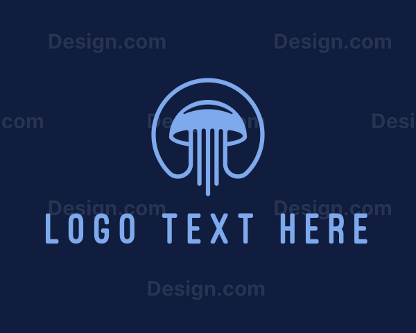 Ocean Jellyfish Tentacles Logo