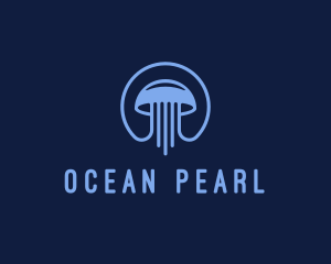 Ocean Jellyfish Tentacles logo design