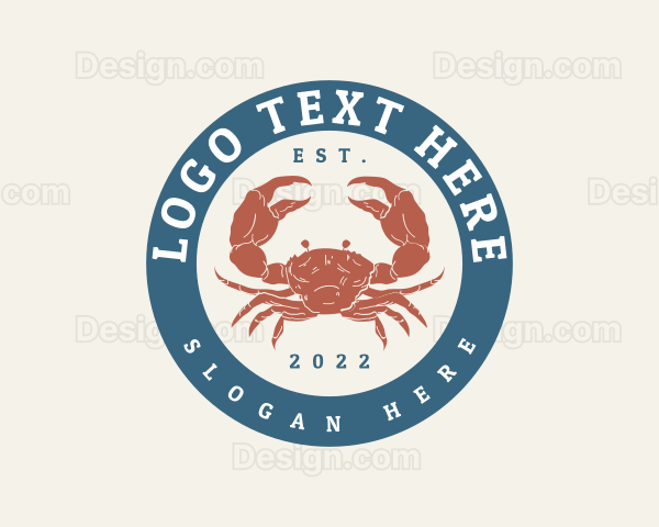 Crab Seafood Restaurant Logo