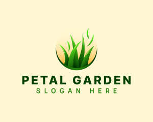 Lawn Grass Landscaping logo design