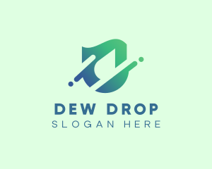 Water Drop Shield logo design