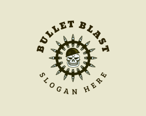 Military Skull Bullets logo design