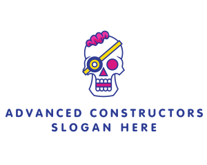 Modern Punk Skull logo design