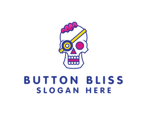 Modern Punk Skull logo design