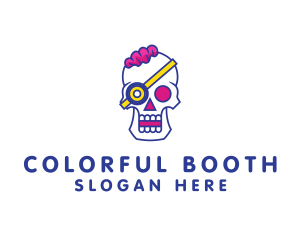 Modern Punk Skull logo design