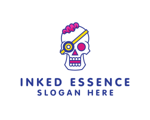 Modern Punk Skull logo design