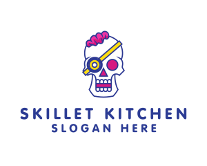 Modern Punk Skull logo design