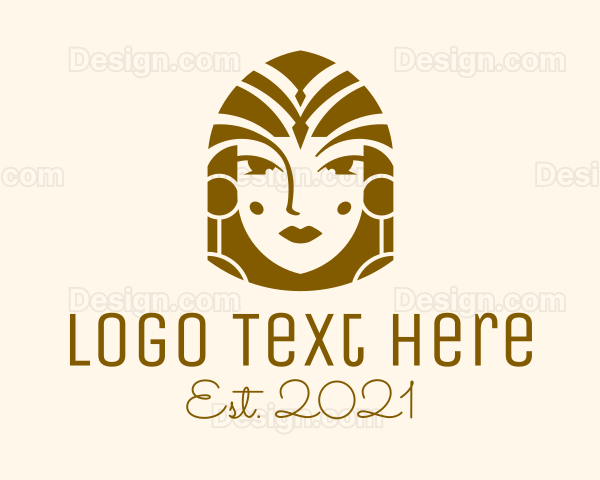 Beautiful Egyptian Woman Logo