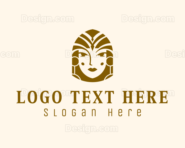 Beautiful Egyptian Woman Logo