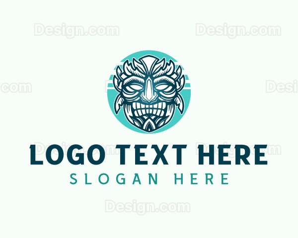 Traditional Tiki Mask Logo