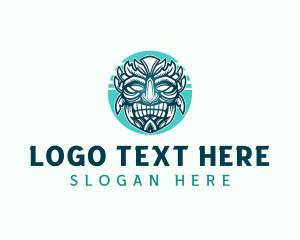 Traditional Tiki Mask logo