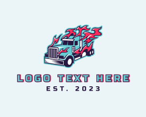 Fast Flaming Freight Truck logo