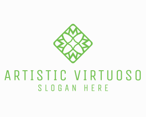 Organic Flower Tile logo design