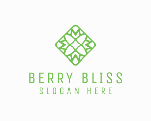 Organic Flower Tile logo design