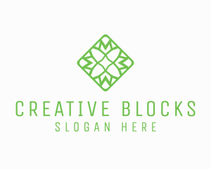 Organic Flower Tile logo design